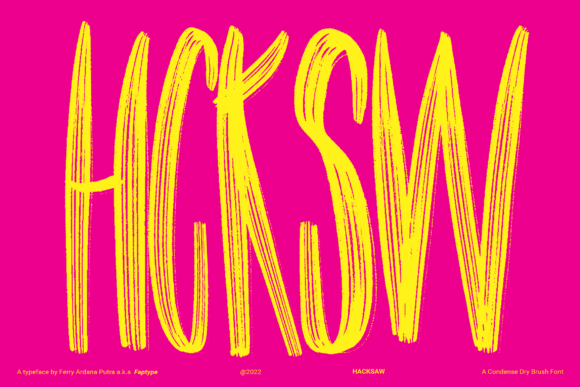 Hacksaw: A Trippy Display Font for Bold Branding