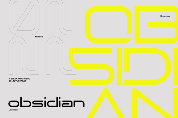 Obsidian: A Sci-Fi Sans Display Font for Bold Branding