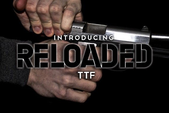 Reloaded Stencil Font for Bold Web Design