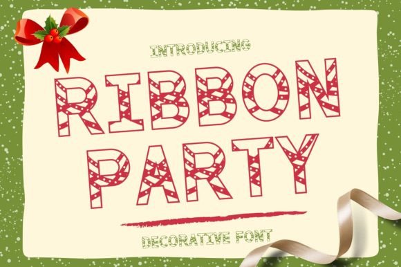 Ribbon Party: A Playful Display Font for Festive Branding