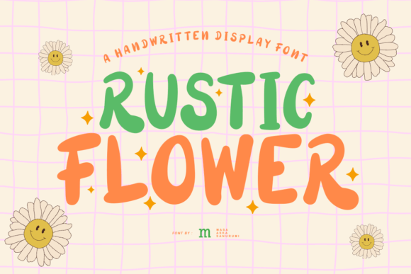 Rustic Flower: A Playful Display Font for Creative Projects
