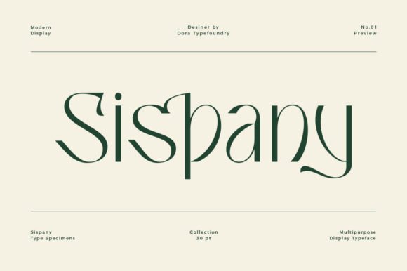 Sispany – A Sophisticated Display Font for Modern Web Design
